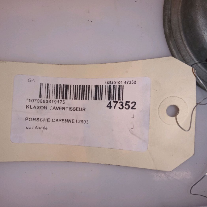 Klaxon  / avertisseur occasion PORSCHE CAYENNE I 4