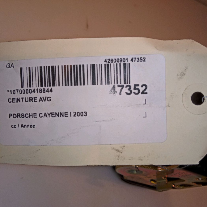 Ceinture avant gauche occasion PORSCHE CAYENNE I 5