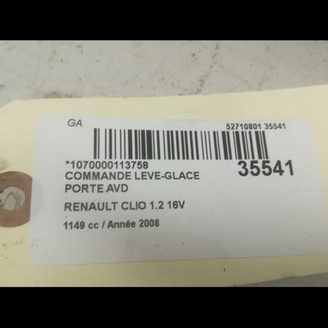 Commande lève-glace porte avant droite occasion RENAULT CLIO III Phase 1 09-2005->03-2009 1.2i 16v 75ch 8200108266 3