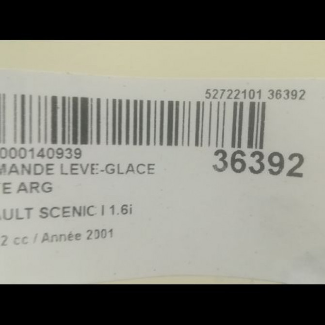 Commande leve-glace porte arrière gauche occasion RENAULT SCENIC I Phase 2 08-1999->06-2003 1.6i 107ch 3