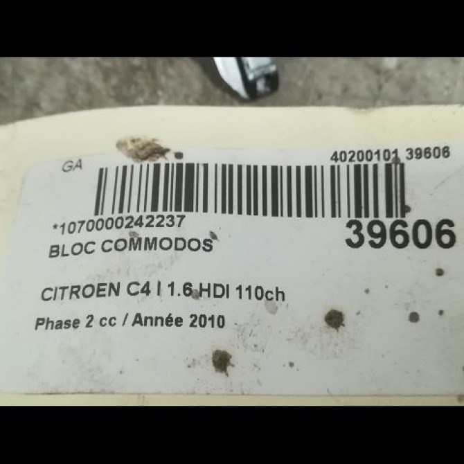 Bloc commodos occasion CITROEN C4 I Phase 2 07-2008->10-2010 1.6 HDI 110ch 624346 5