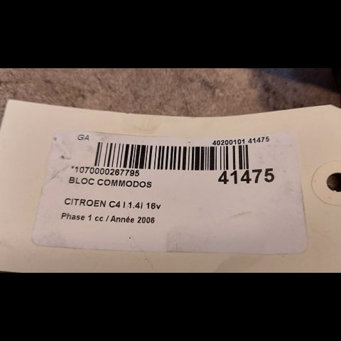 Bloc commodos occasion CITROEN C4 I Phase 1 11-2004->07-2008 1.4i 16v 624346 4