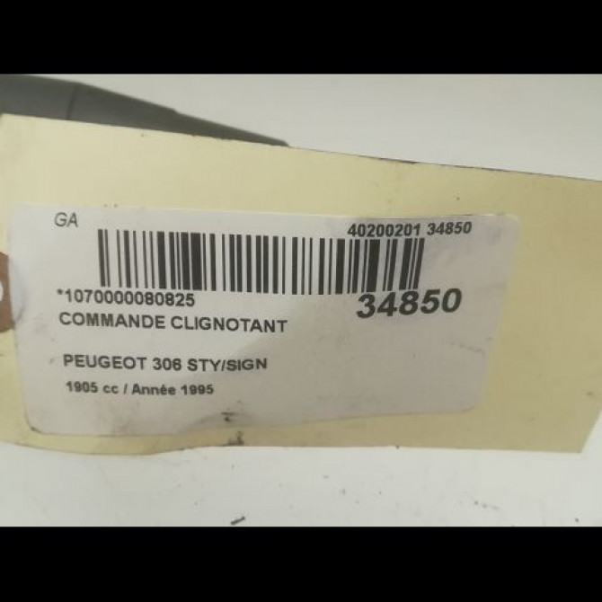 Commande clignotant occasion PEUGEOT 306 Phase 1 09-1994->03-1997 1.9 TD 625357 3
