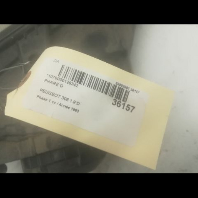 Phare gauche occasion PEUGEOT 306 Phase 1 09-1994->03-1997 1.9 D 6204K7 4