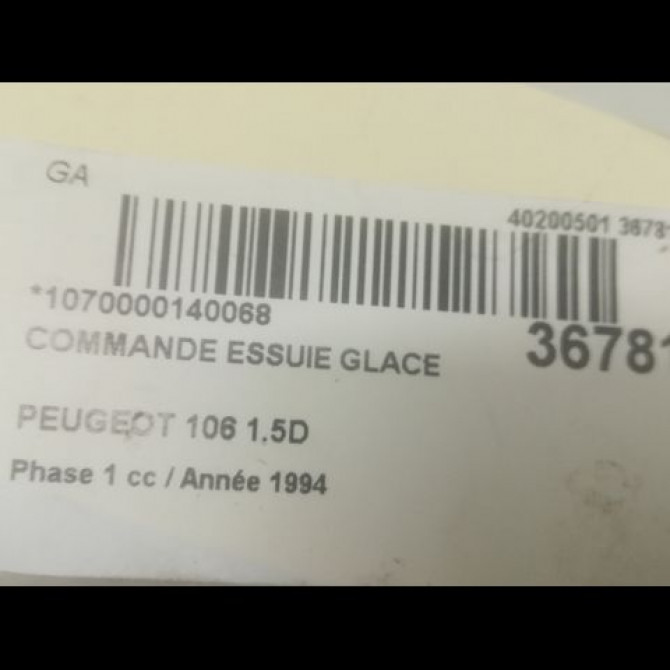 Commande essuie glace occasion PEUGEOT 106 Phase 1 09-1991->04-1996 1.5D 623983 3