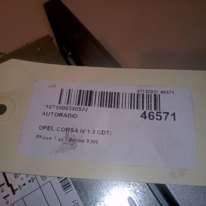 Autoradio occasion OPEL CORSA IV Phase 1 09-2006->12-2010 1.3 CDTI 75ch 13254188 4
