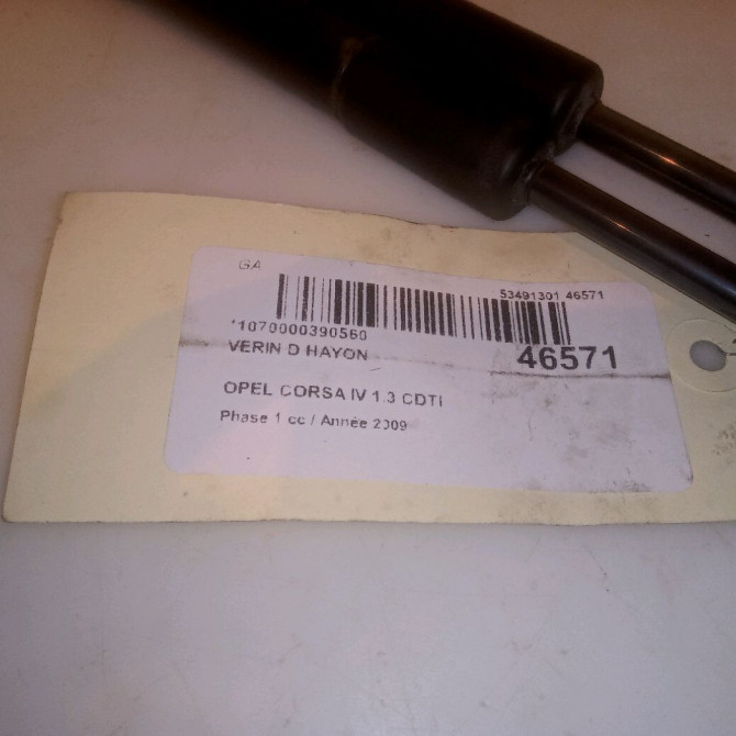 Verin droit hayon occasion OPEL CORSA IV Phase 1 09-2006->12-2010 1.3 CDTI 75ch 13182537 3