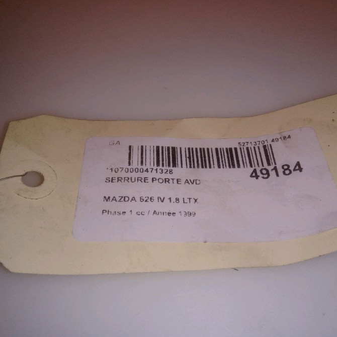 Serrure porte avd occasion MAZDA 626 IV Phase 1 07-1997->12-1999 1.8 LTX 4