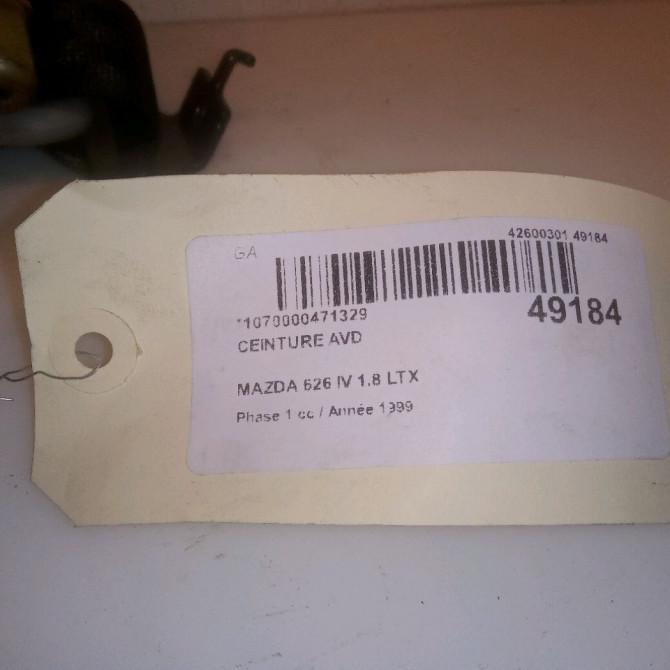 Ceinture avant droite occasion MAZDA 626 IV Phase 1 07-1997->12-1999 1.8 LTX 5