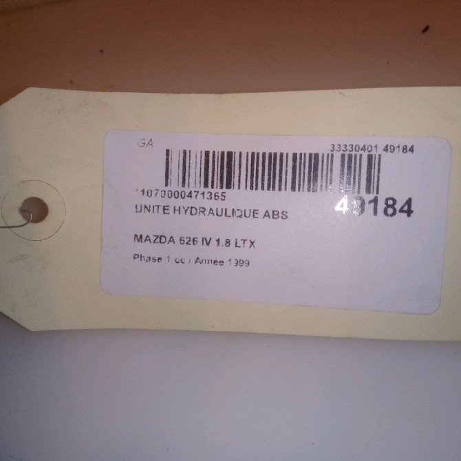Unité hydraulique ABS occasion MAZDA 626 IV Phase 1 07-1997->12-1999 1.8 LTX 5