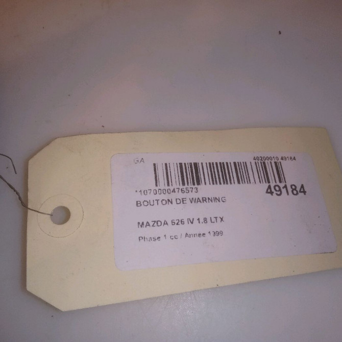 Bouton de warning occasion MAZDA 626 IV Phase 1 07-1997->12-1999 1.8 LTX 4
