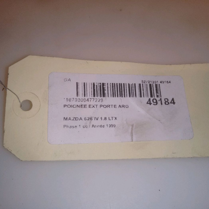 Poignee ext porte arg occasion MAZDA 626 IV Phase 1 07-1997->12-1999 1.8 LTX 4