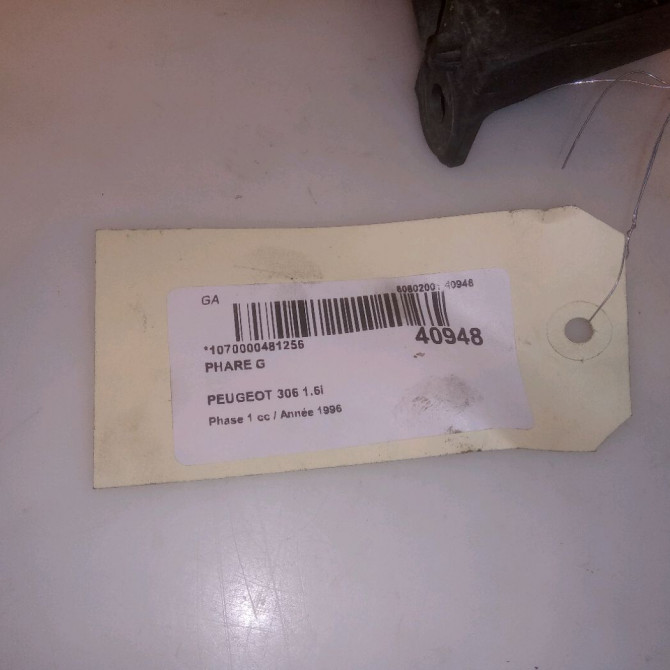 Phare gauche occasion PEUGEOT 306 Phase 1 09-1994->03-1997 1.6i 6204K7 4