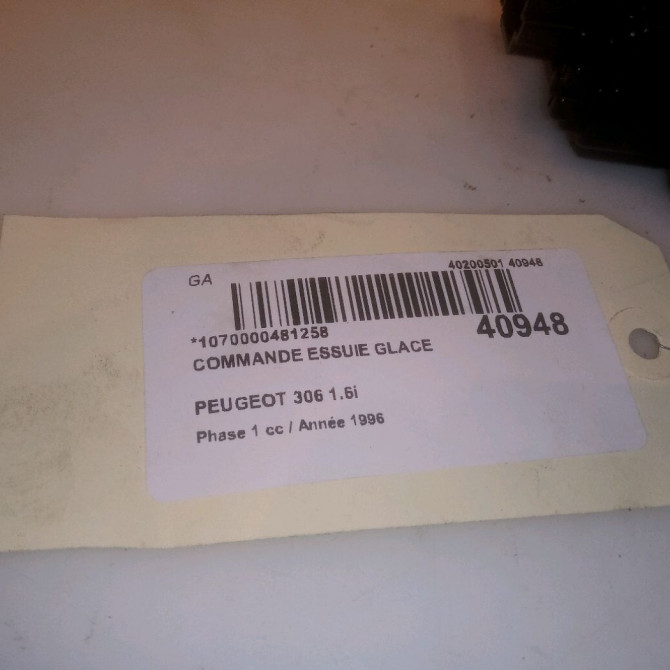 Commande essuie glace occasion PEUGEOT 306 Phase 1 09-1994->03-1997 1.6i 623983 4