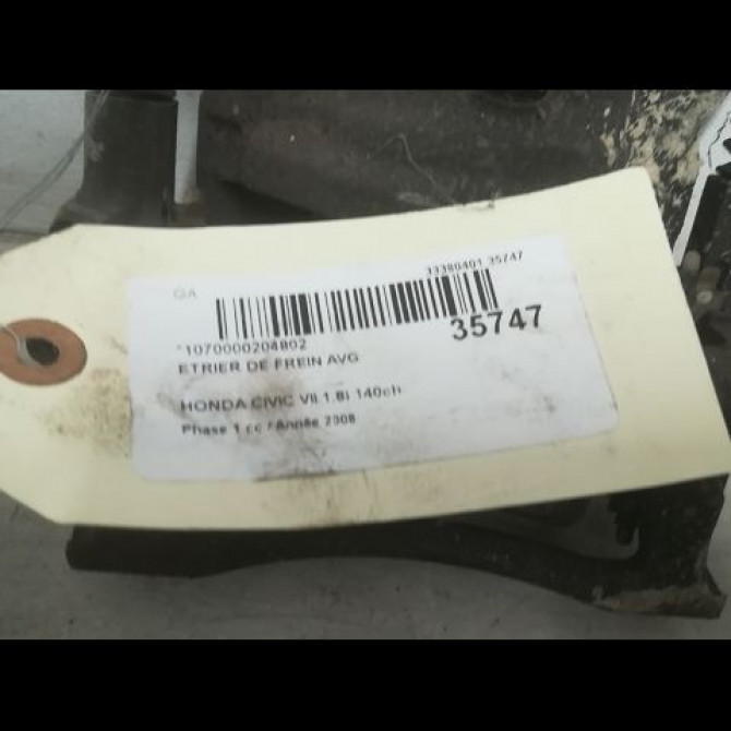 Etrier de frein avant gauche occasion HONDA CIVIC VII Phase 1 01-2006->09-2008 1.8i 140ch 45013SMGE01 3