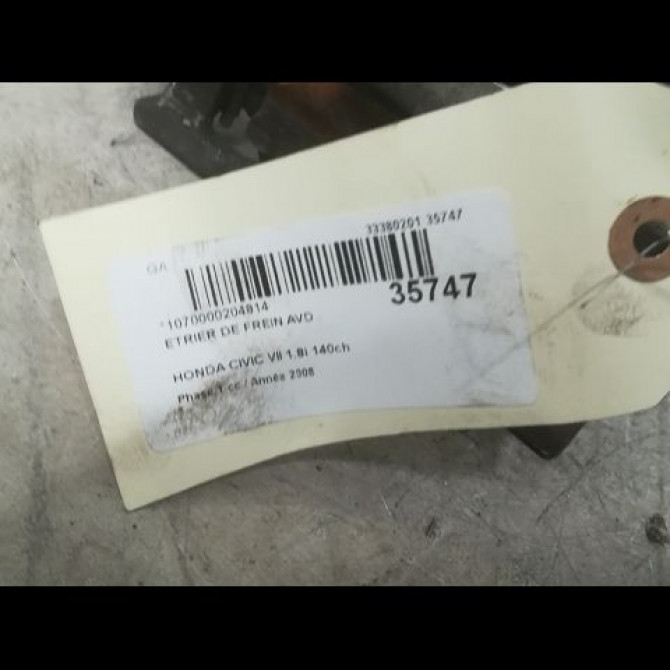 Etrier de frein avant droit occasion HONDA CIVIC VII Phase 1 01-2006->09-2008 1.8i 140ch 45012SMGE01 3