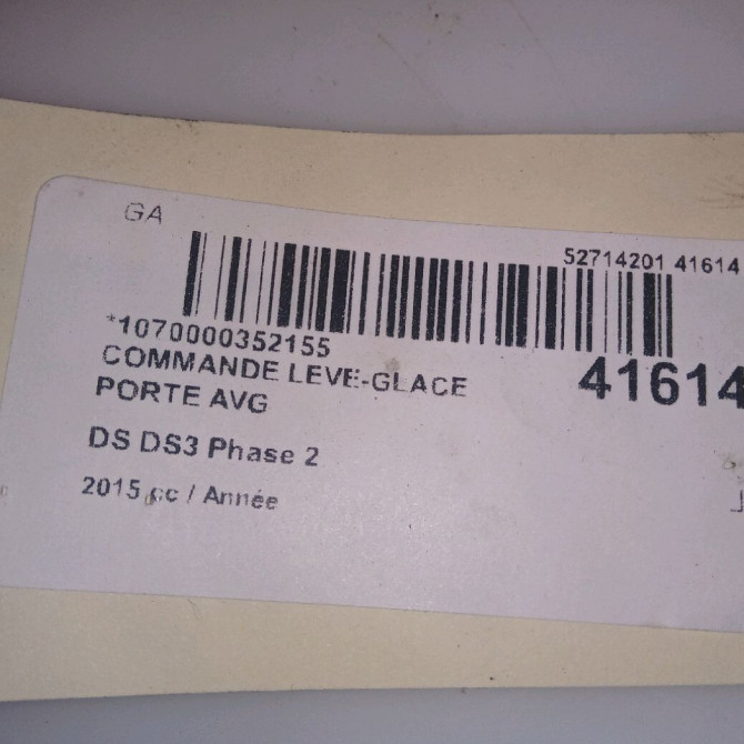 Commande lève-glace porte avant gauche occasion DS DS3 Phase 2 06-2014->... 98127152XT 4