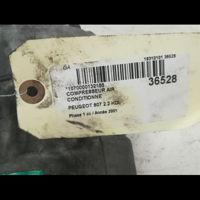 Compresseur air conditionne occasion PEUGEOT 607 Phase 1 11-1999->09-2004 2.2 HDI 6453TJ 3