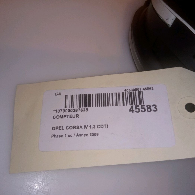 Compteur occasion OPEL CORSA IV Phase 1 09-2006->12-2010 1.3 CDTI 75ch 13373012 5