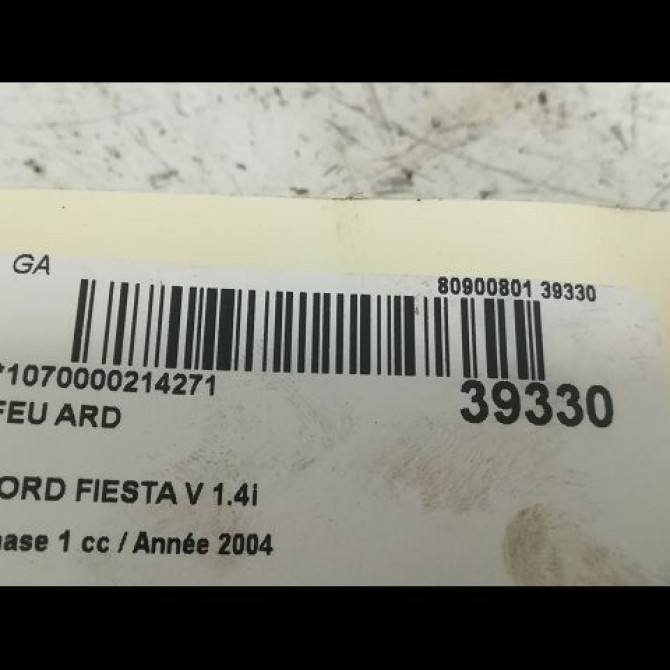 Feu arrière droit occasion FORD FIESTA V Phase 1 09-2002->10-2005 1.4i 1324561 3