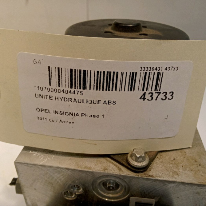 Unité hydraulique ABS occasion OPEL INSIGNIA Phase 1 01-2009->03-2013 22757652 6