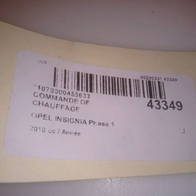Commande de chauffage occasion OPEL INSIGNIA Phase 1 01-2009->03-2013 13273097 4