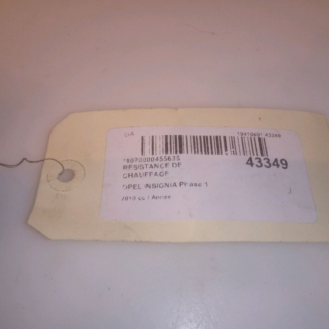 Resistance de chauffage occasion OPEL INSIGNIA Phase 1 01-2009->03-2013 84178783 5