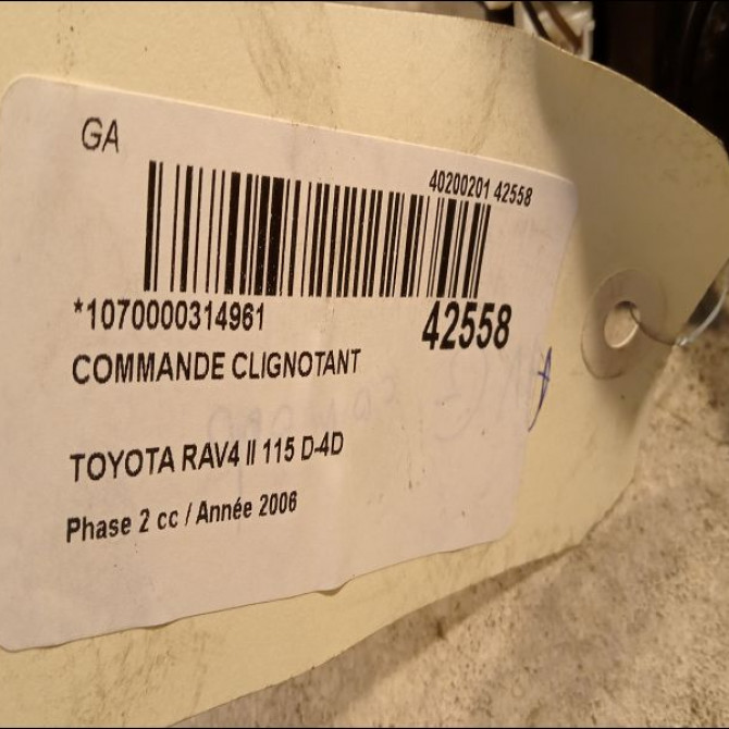 Commande clignotant occasion TOYOTA RAV4 II Phase 2 10-2003->12-2005 115 D-4D 8411942010 3