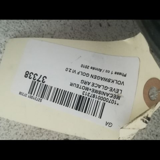 Mecanisme+moteur leve-glace arg occasion VOLKSWAGEN GOLF VI Phase 1 10-2008->04-2013 2.0 TDI 140ch 5K4839461 3