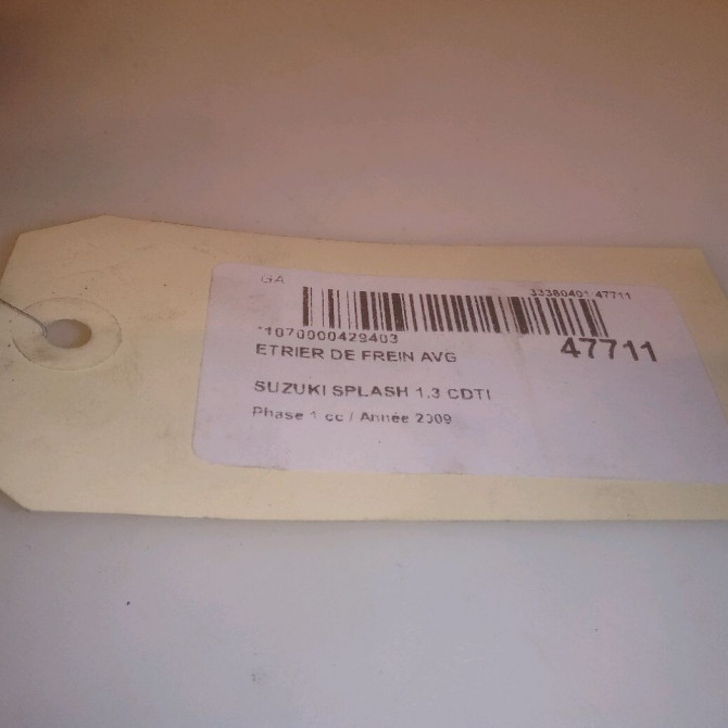Etrier de frein avant gauche occasion SUZUKI SPLASH Phase 1 03-2008->12-2012 1.3 CDTI 75ch 5512062J10 5