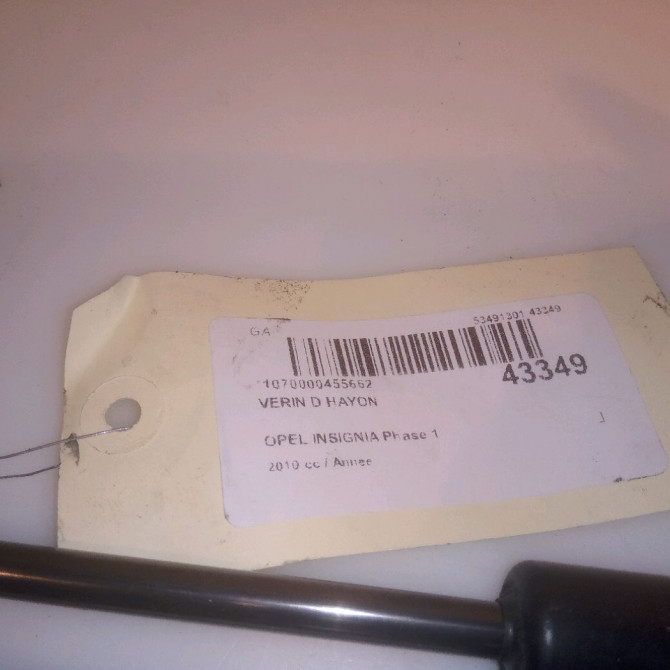 Verin droit hayon occasion OPEL INSIGNIA Phase 1 01-2009->03-2013 13332570 3