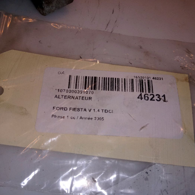 Alternateur occasion FORD FIESTA V Phase 1 09-2002->10-2005 1.4 TDCI 1545138 7