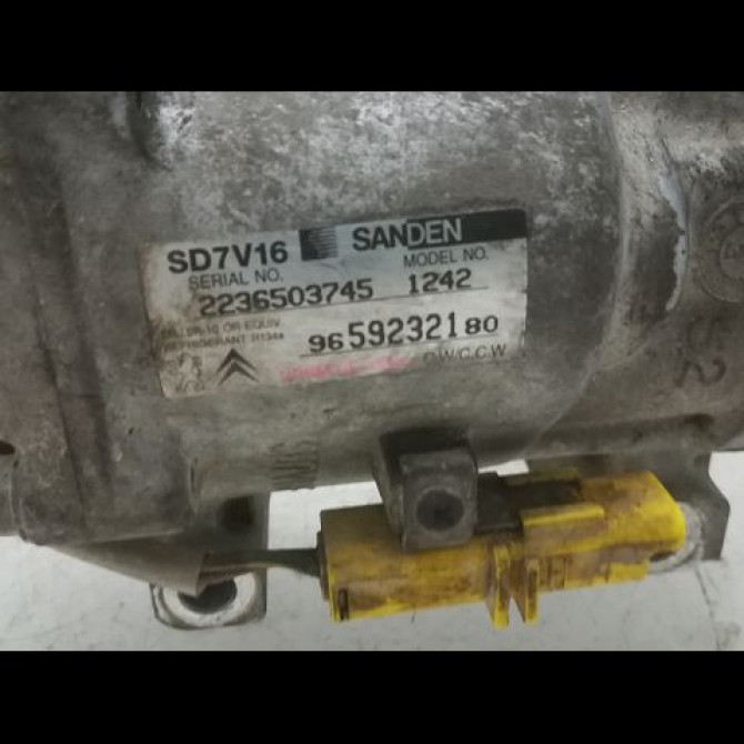Compresseur air conditionne occasion CITROEN JUMPY II Phase 1 01-2007->... 9800851980 3