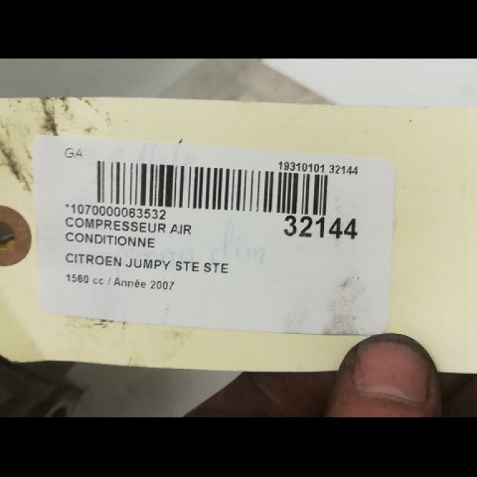 Compresseur air conditionne occasion CITROEN JUMPY II Phase 1 01-2007->... 9800851980 4