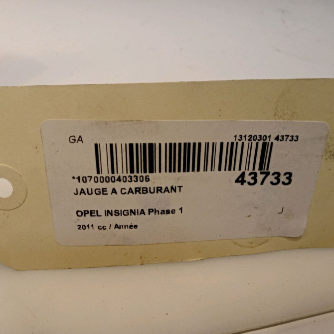 Jauge a carburant occasion OPEL INSIGNIA Phase 1 01-2009->03-2013 13303504 4