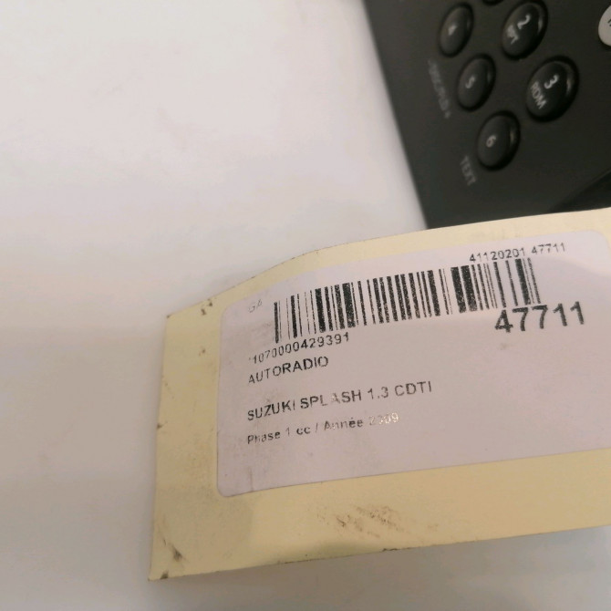Autoradio occasion SUZUKI SPLASH Phase 1 03-2008->12-2012 1.3 CDTI 75ch 3910151K00EZR 4
