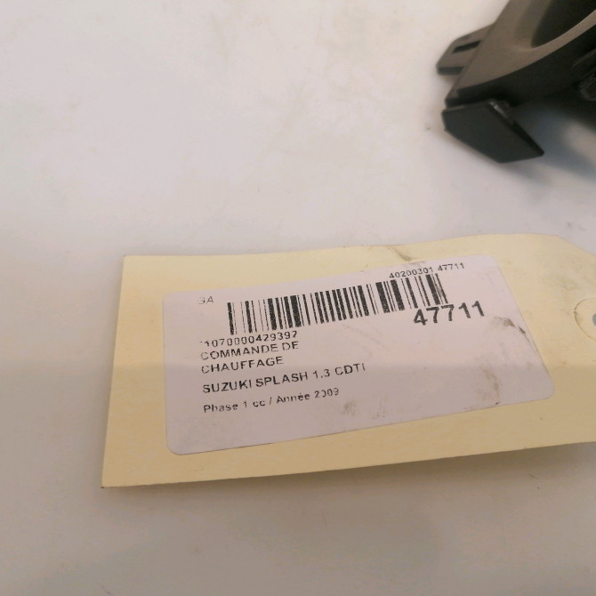 Commande de chauffage occasion SUZUKI SPLASH Phase 1 03-2008->12-2012 1.3 CDTI 75ch 4
