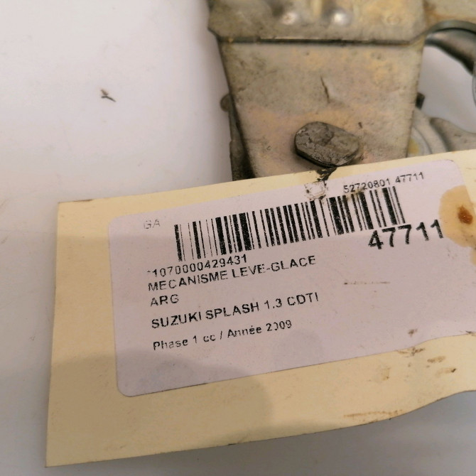 Mecanisme leve-glace arrière gauche occasion SUZUKI SPLASH Phase 1 03-2008->12-2012 1.3 CDTI 75ch 8354051K00 3