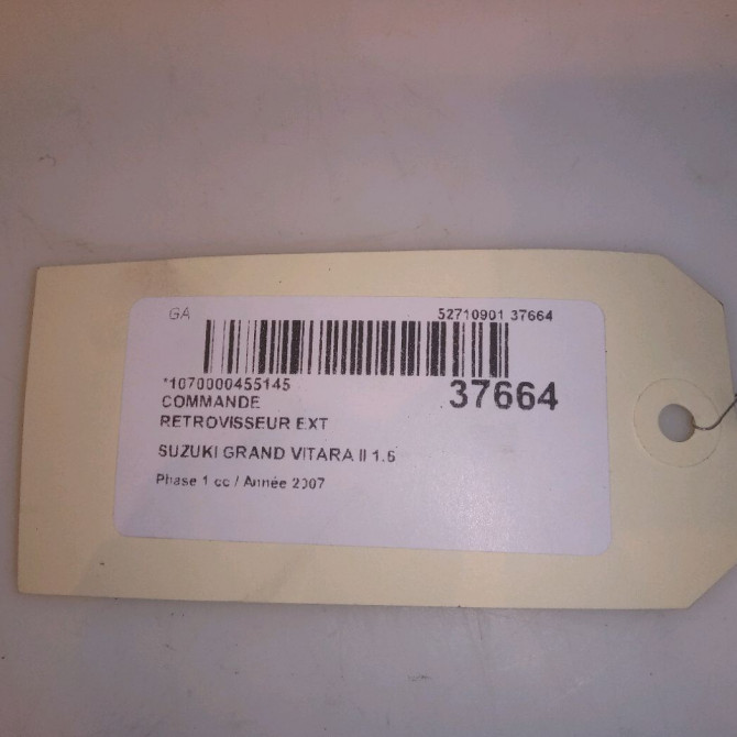 Commande rétroviseurs extérieures électriques occasion SUZUKI GRAND VITARA II Phase 1 09-2005->09-2009 1.6 VVT 106ch 3795062J01 4