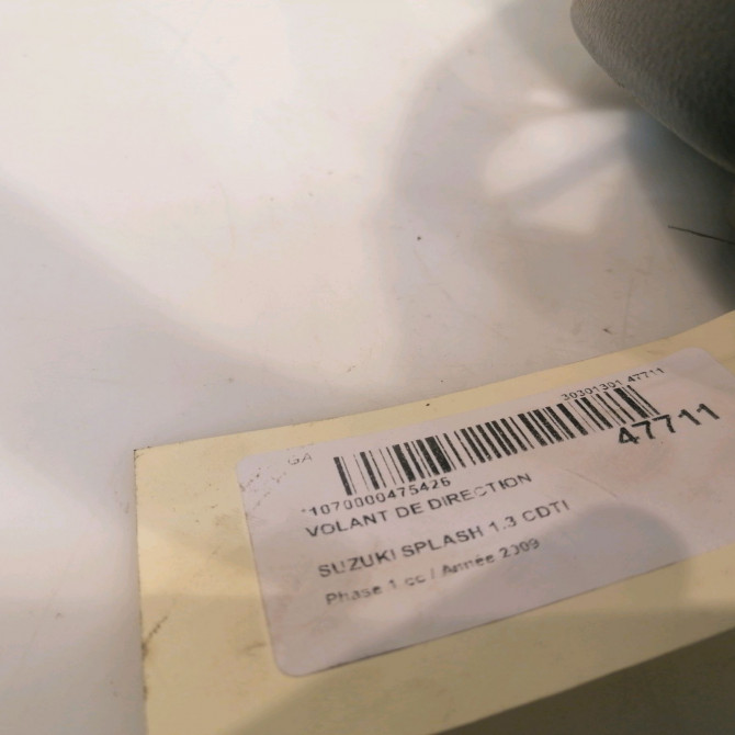 Volant de direction occasion SUZUKI SPLASH Phase 1 03-2008->12-2012 1.3 CDTI 75ch 4811051K61BWL 4