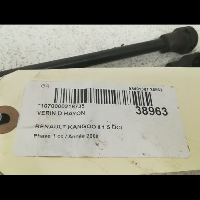 Verin droit hayon occasion RENAULT KANGOO II Phase 1 01-2008->03-2013 1.5 DCI 85ch 8200497806 2