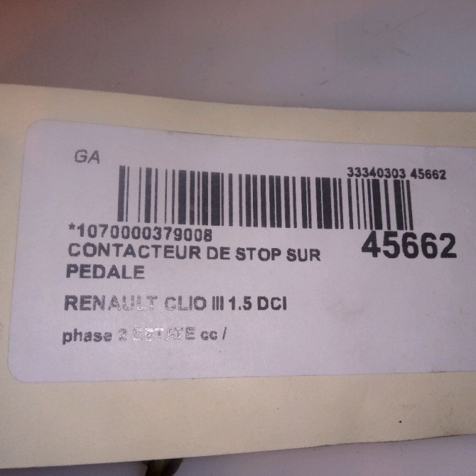 occasion RENAULT CLIO III phase 2 ESTATE 03-2009->12-2014 1.5 DCI 75ch 8200168238 3