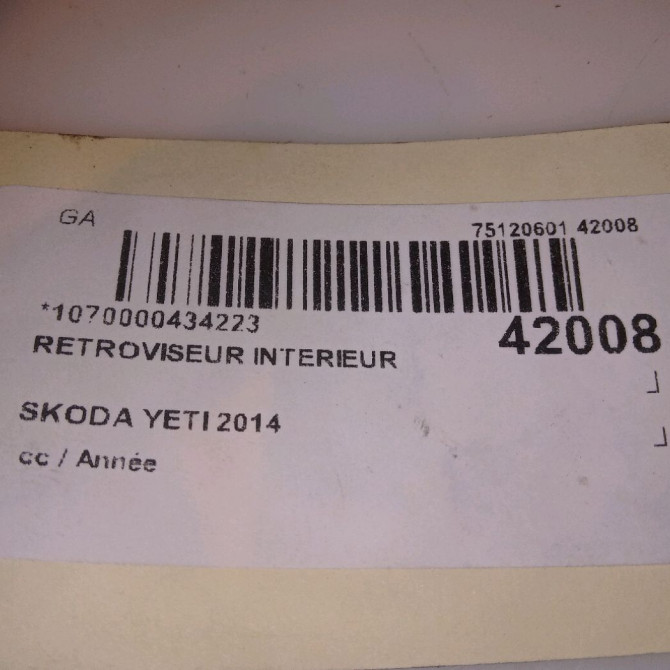 Retroviseur interieur occasion SKODA YETI 1K0857511ESMA 4