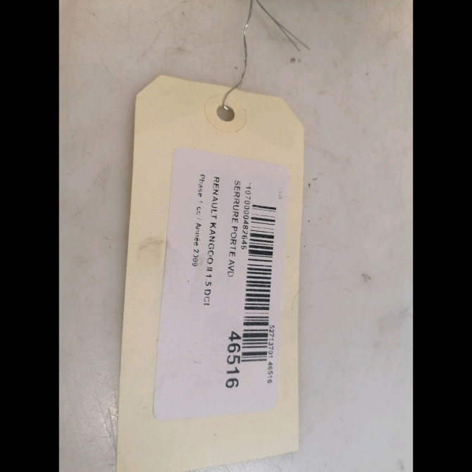 Serrure porte avd occasion RENAULT KANGOO II Phase 1 01-2008->03-2013 1.5 DCI 105ch 8200497604 4