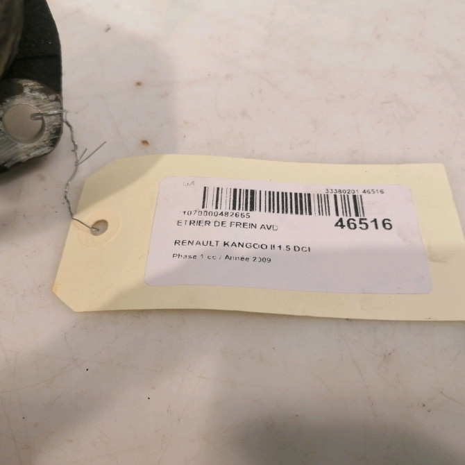 Etrier de frein avant droit occasion RENAULT KANGOO II Phase 1 01-2008->03-2013 1.5 DCI 105ch 410010823R 5