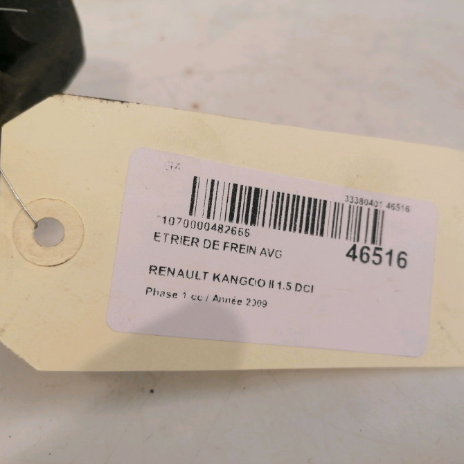 Etrier de frein avant gauche occasion RENAULT KANGOO II Phase 1 01-2008->03-2013 1.5 DCI 105ch 410119144R 5