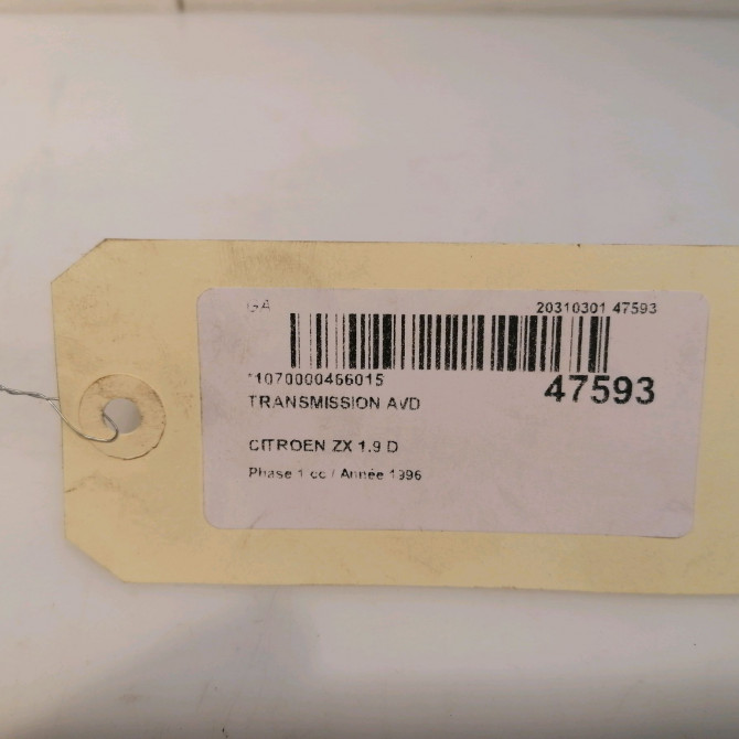 Transmission avant droite occasion CITROEN ZX Phase 1 05-1992->06-1994 1.9 D 96177247 5