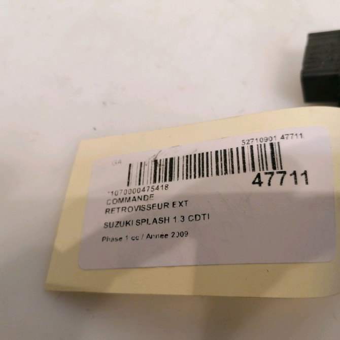 Commande rétroviseurs extérieures électriques occasion SUZUKI SPLASH Phase 1 03-2008->12-2012 1.3 CDTI 75ch 3795062J01 4
