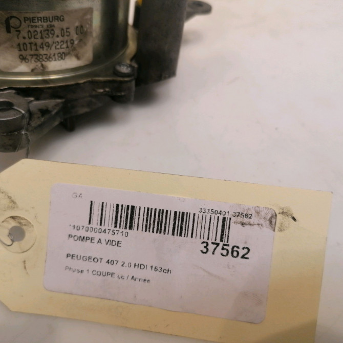 Pompe a vide occasion PEUGEOT 407 Phase 1 COUPE 10-2005->12-2011 2.0 HDI 163ch 456580 4