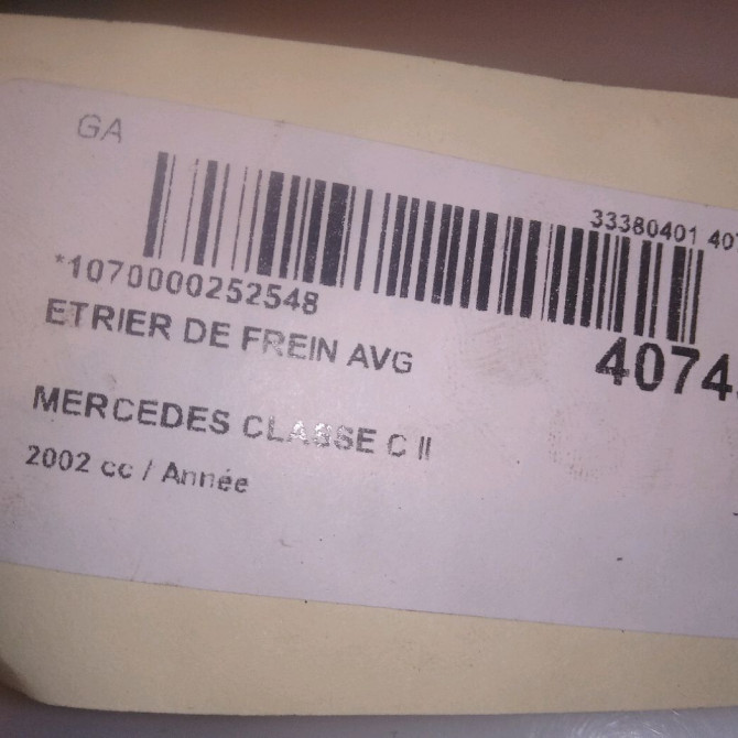 Etrier de frein avant gauche occasion MERCEDES CLASSE C II Phase 1 05-2000->03-2004 34202383 4